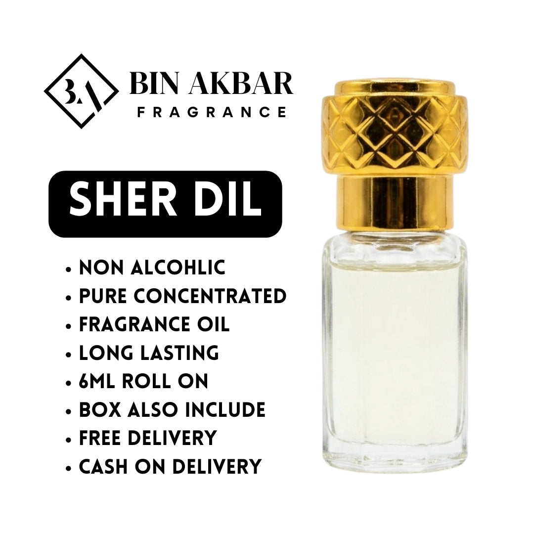 Sher Dil Pure Concentrated Fragrance Oil (6ML Roll On)